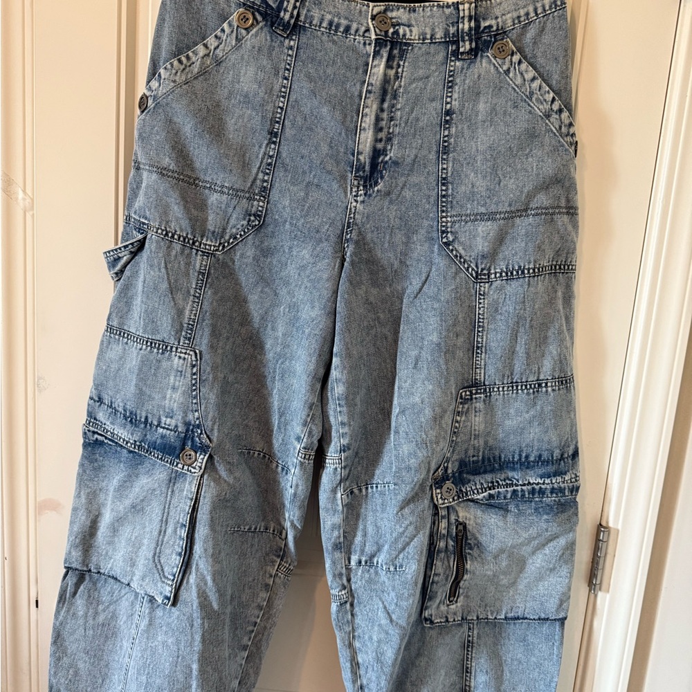 Oli and Hali Denim Cargo Jeans